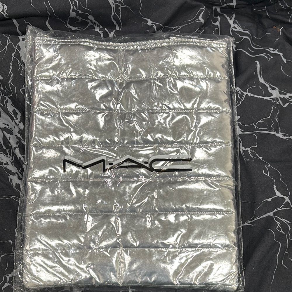 MAC Silver Quilted Bag